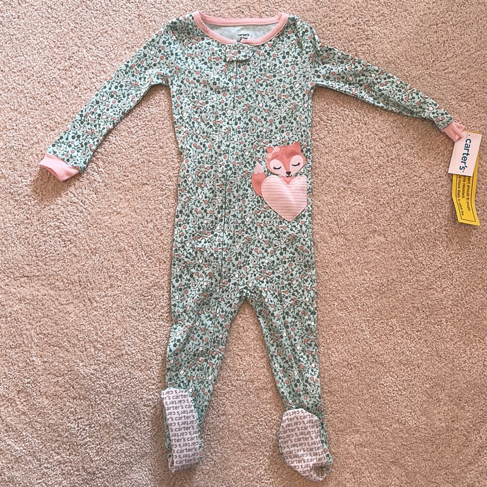 Carter’s floral Footie Pjs